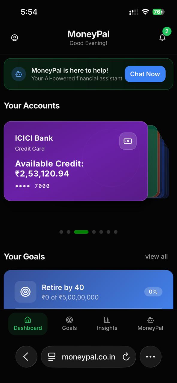MoneyPal App Screenshot
