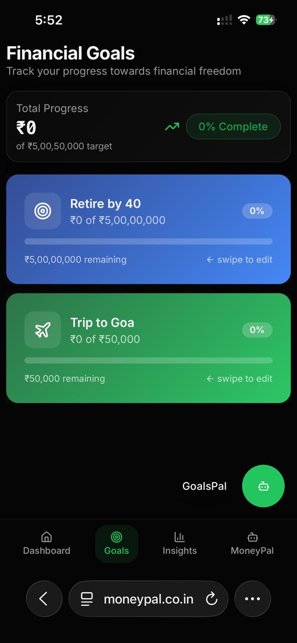 MoneyPal App Screenshot