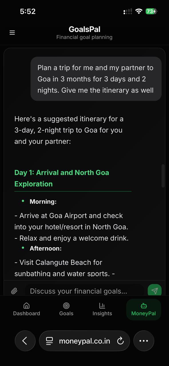 MoneyPal App Screenshot